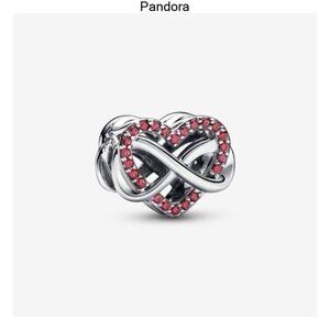 Pandora Family Infinity Red Heart Charm